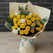 Букет цветов из:  Розы #REPLACE_PRED# Посёлок Подольской машинно-испытательной станции