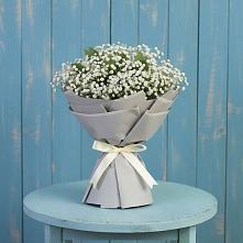 Букет цветов из:  Гипсофила в Посёлок Подольской машинно-испытательной станции