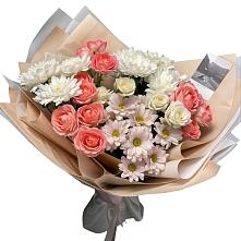 Букет цветов из:  Розы и Хризантемы #REPLACE_PRED# Посёлок Подольской машинно-испытательной станции