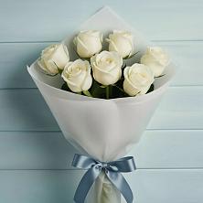 Букет 7 Белых роз Эдлесс Лав в Посёлок Подольской машинно-испытательной станции