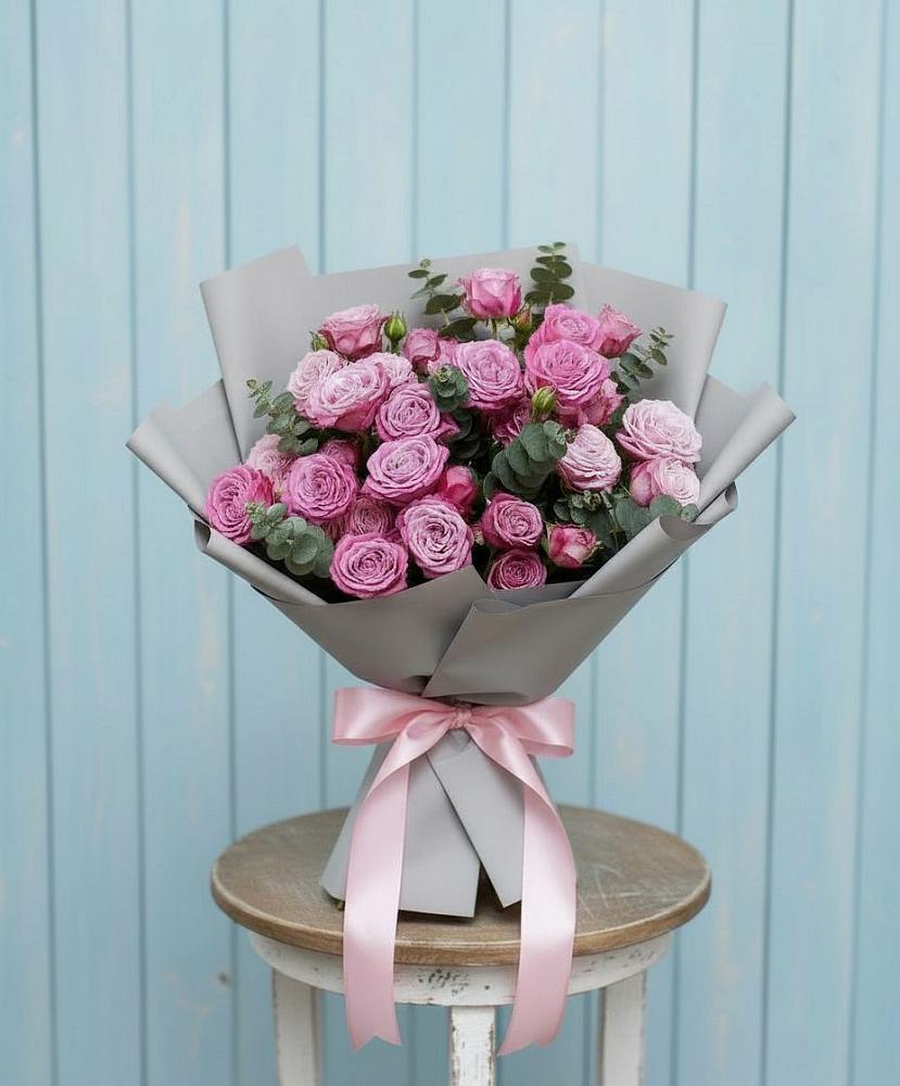 Букет цветов из: Розы в Посёлок Подольской машинно-испытательной станции