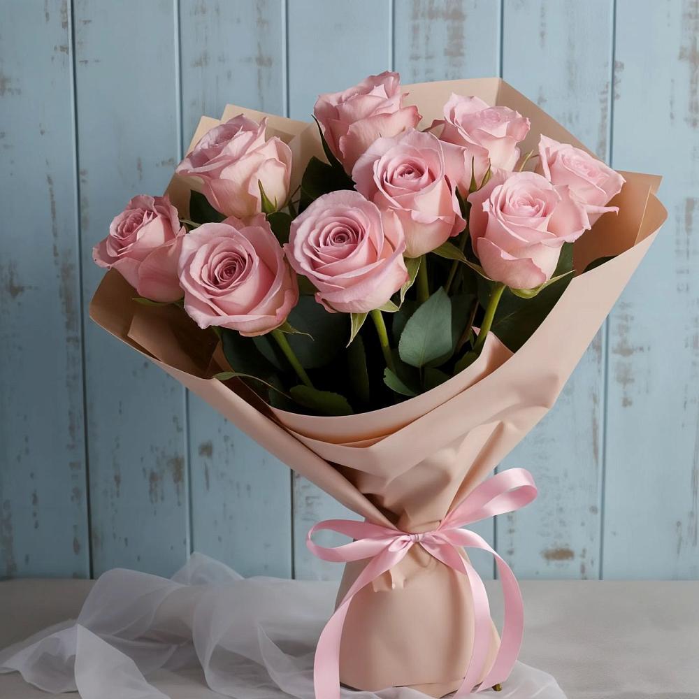 Букет цветов из: Розы в Посёлок Подольской машинно-испытательной станции