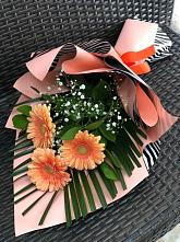 Букет цветов из:  Герберы #REPLACE_PRED# Посёлок Подольской машинно-испытательной станции