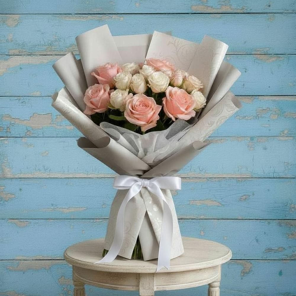 Букет цветов из: Розы в Посёлок Подольской машинно-испытательной станции