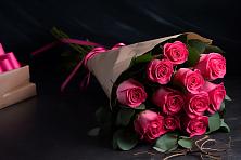 Букет 11 роз Пинк #REPLACE_PRED# Посёлок Подольской машинно-испытательной станции