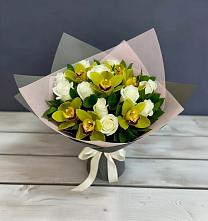 Букет цветов из:  Орхидеи и Розы #REPLACE_PRED# Посёлок Подольской машинно-испытательной станции