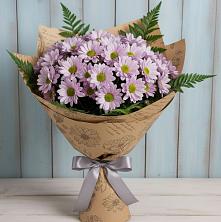 Букет цветов из:  Хризантемы в Посёлок Подольской машинно-испытательной станции