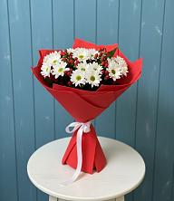 Букет цветов из:  Хризантемы в Посёлок Подольской машинно-испытательной станции