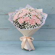 Букет цветов из:  Гвоздики в Посёлок Подольской машинно-испытательной станции