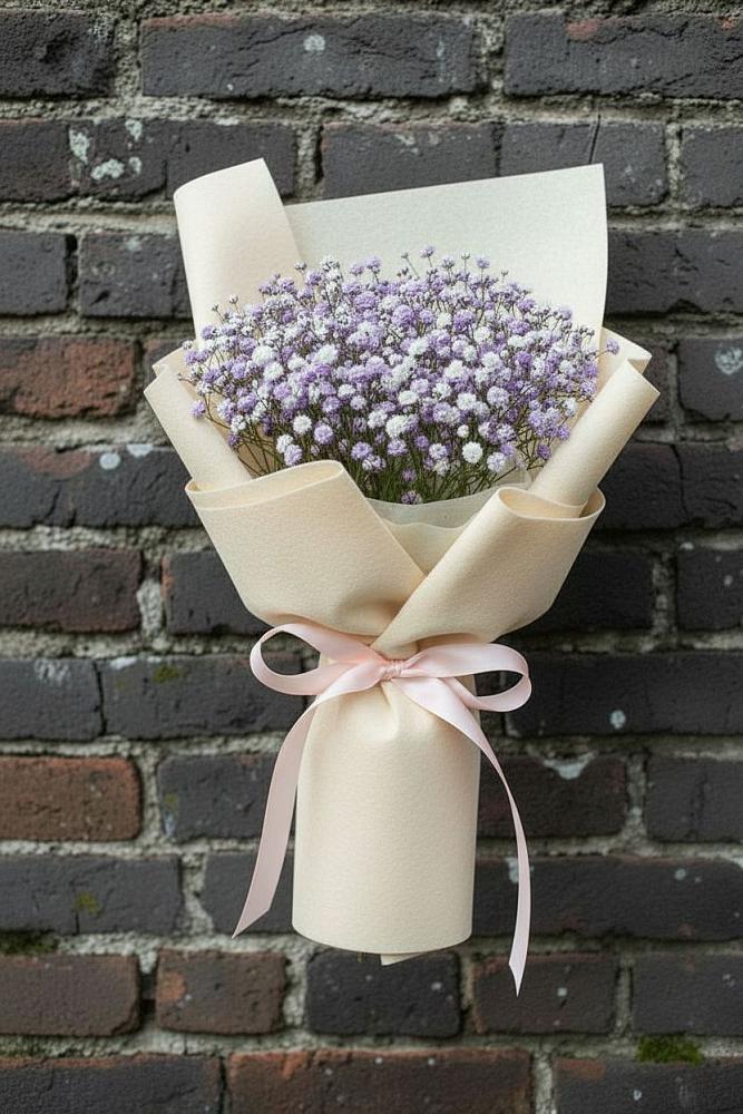 Букет цветов из: Гипсофила в Посёлок Подольской машинно-испытательной станции