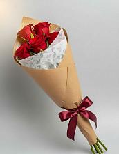 Букет цветов из:  Розы в Посёлок Подольской машинно-испытательной станции