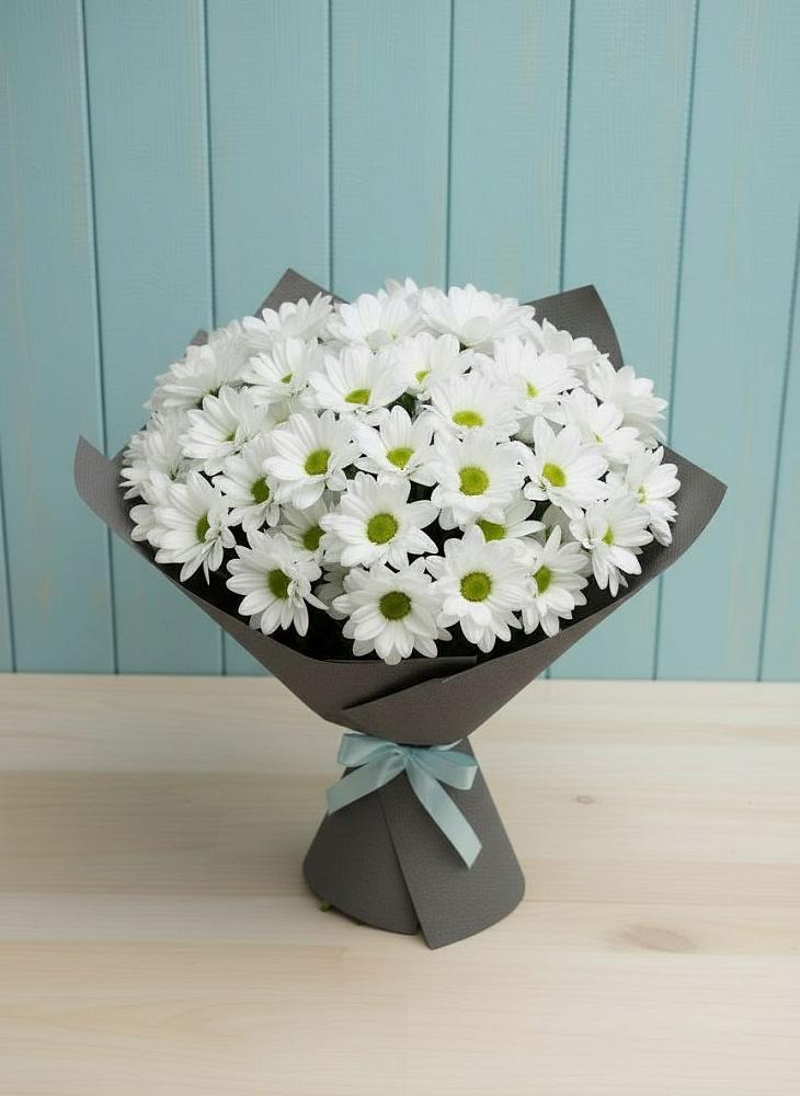 Букет цветов из: Хризантемы в Посёлок Подольской машинно-испытательной станции