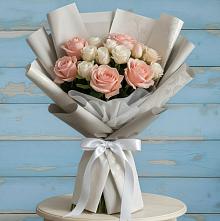 Букет цветов из:  Розы #REPLACE_PRED# Посёлок Подольской машинно-испытательной станции