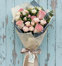 Букет цветов из:  Розы в Посёлок Подольской машинно-испытательной станции