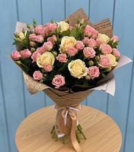 Букет цветов из:  Розы #REPLACE_PRED# Посёлок Подольской машинно-испытательной станции