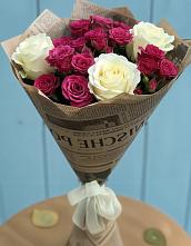 Букет цветов из:  Розы #REPLACE_PRED# Посёлок Подольской машинно-испытательной станции