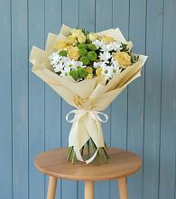 Букет цветов из:  Хризантемы и Розы #REPLACE_PRED# Посёлок Подольской машинно-испытательной станции