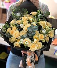 Букет цветов из:  Розы и Лизиантусы #REPLACE_PRED# Посёлок Подольской машинно-испытательной станции