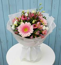 Букет цветов из:  Герберы, Альстромерии и Лизиантусы #REPLACE_PRED# Посёлок Подольской машинно-испытательной станции