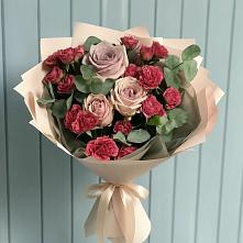 Букет цветов из:  Гвоздики и Розы #REPLACE_PRED# Посёлок Подольской машинно-испытательной станции