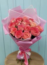 Букет 15 Розовых роз Равель в Посёлок Подольской машинно-испытательной станции