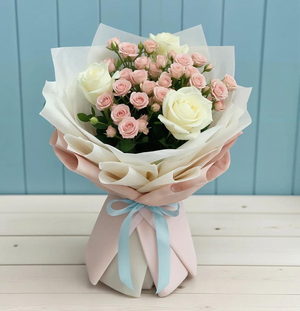 Букет цветов из: Розы в Посёлок Подольской машинно-испытательной станции