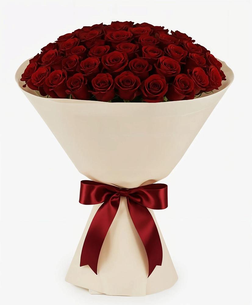 Букет 101 Бордовая роза Блэк Бакарра в Посёлок Подольской машинно-испытательной станции