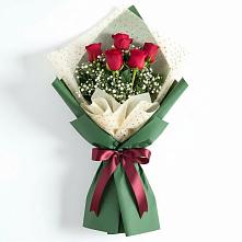 Букет цветов из:  Розы в Посёлок Подольской машинно-испытательной станции