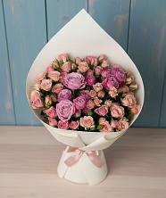 Букет цветов из:  Розы в Посёлок Подольской машинно-испытательной станции