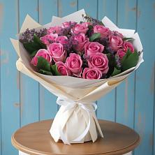 Букет цветов из:  Розы в Посёлок Подольской машинно-испытательной станции